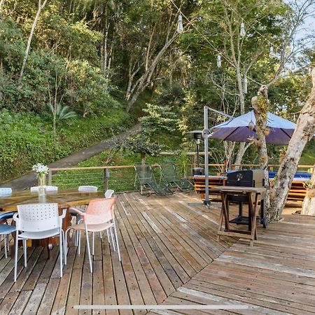 הוילה Campos do Jordão Casa De Vidro Com Vista Mantiqueira - Com Cafe E Staff מראה חיצוני תמונה